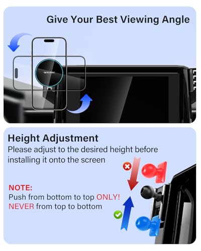SKYLOTEC Magnetic Charger Phone Holder for Chevy Malibu 2016-2025 8-inch - color: Magnetic Wireless Charger, size: Malibu 2016-2025 (8 inch screen)