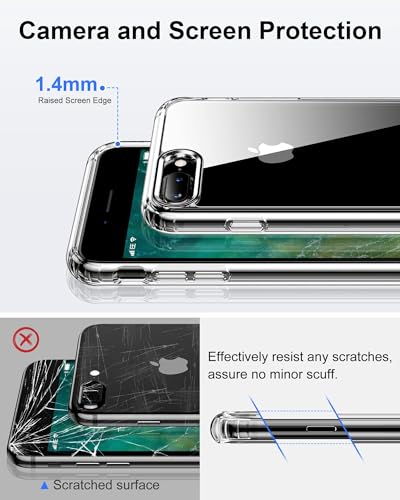 HOOMIL for iPhone SE 3rd/2nd Gen, iPhone 7/iPhone 8, Non-Yellowing, Drop Protection, Anti-Scratch Transparent Hard Back Phone Cover - Dark Purple - color: Dark Purple, size: iPhone 7/8/SE 2020/2022
