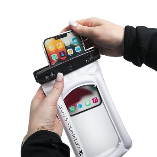 geckobrands Float Phone Dry Bag - Waterproof & Floating Phone Pouch – Fits Most iPhone and Samsung Galaxy Models - color: White