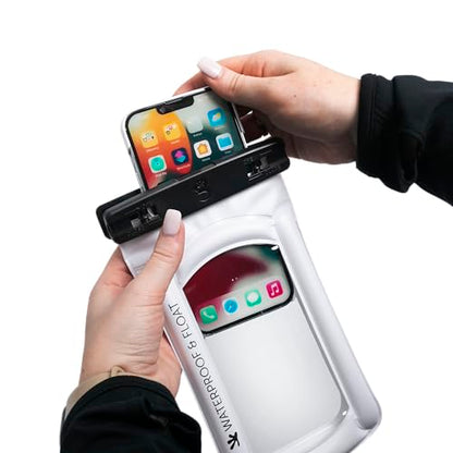 geckobrands Float Phone Dry Bag - Waterproof & Floating Phone Pouch – Fits Most iPhone and Samsung Galaxy Models - color: White