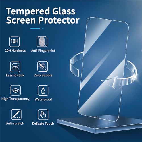 SAMKE 3 Pack Designed Tempered Glass for iPhone 17 Screen Protector 6.3in - size: iPhone 17 (6.3-inch)