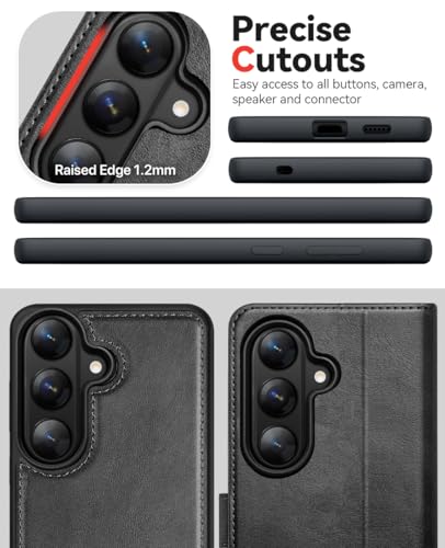 OCASE for Samsung Galaxy S26 Detachable Wallet Case with Card Holder, [2 in 1] PU Leather Flip Folio Case with RFID Blocking Stand Wrist Strap Shockproof Phone Cover 2026, Graphite - color: Graphite, size: Samsung Galaxy S26