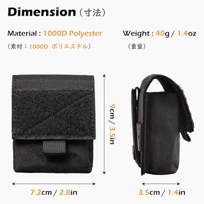 TRIWONDER Tactical Cigarette Pouch Molle Small Military Bag Battery Cigarette Case EDC Utility Card Holder Lighter Slot Mini Cigar Waist Pack - color: 01 Tan - 2 Pack