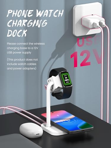 2-in-1 Universal Wireless Charging Dock - color: White Wireless Charging Dock