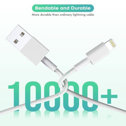 2Pack iPad Charger, Fast Charging 12W USB Wall Charger Block Apple Adapter - size: 2Pack 3FT