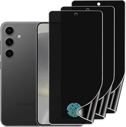 TPU Privacy Screen Protector for Samsung Galaxy S24, 3 Pack Anti-Spy TPU Hydrogel Protective Film for Samsung Galaxy S24 6.2" - Support Fingerprint Unlock, 3 Pack Self-Healing - size: Samsung Galaxy S24