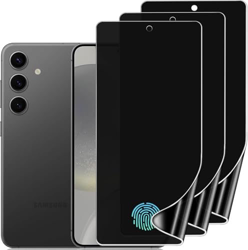 TPU Privacy Screen Protector for Samsung Galaxy S24, 3 Pack Anti-Spy TPU Hydrogel Protective Film for Samsung Galaxy S24 6.2" - Support Fingerprint Unlock, 3 Pack Self-Healing - size: Samsung Galaxy S24