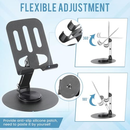 Geelin 12 Pcs Phone Stands Dual Folding Compatible with All Tablet, Grey - color: Grey