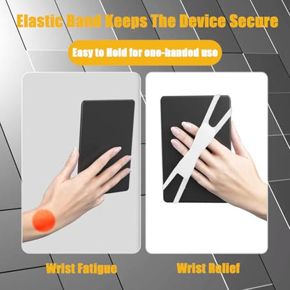 Universal Phone & Tablet Hand Strap Holder - Elastic Finger Grip for Kindle Paperwhite/Oasis, iPad mini, Samsung Tablets & Smartphones (4.7 to 8 Inches) | ﻿ (Green) - color: Green