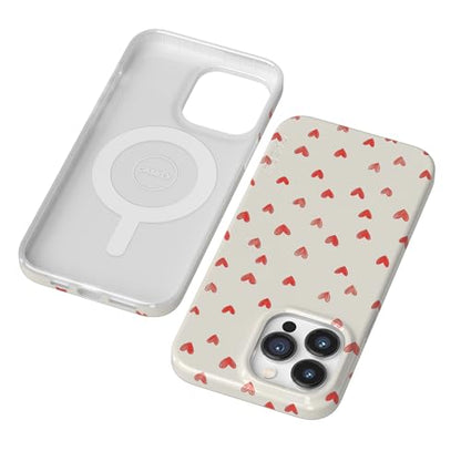 Casely iPhone 14 Pro Case | Love Letters | Doodle Hearts | Compatible with MagSafe | Classic Ultra Slim Design - color: Love Letters | Doodle Hearts, size: iPhone 14 Pro