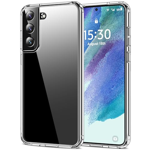 HOOMIL Case for Samsung Galaxy S21 FE 6.4-Inch, Non-Yellowing, Drop Protection, Anti-Scratch Transparent Hard Back Phone Cover - Crystal Clear - color: Clear, size: Samsung Galaxy S21 FE