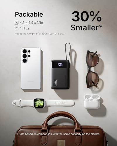INIU Portable Charger, Smaller 45W Fast Charging Power Bank, 20000mAh Black - color: Black, size: 20000mAh