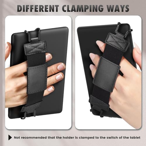 MoKo Soft Hand Strap for 6-8" Kindle eReaders Fire Tablet, Black - color: Black, style: Soft Pu Strap