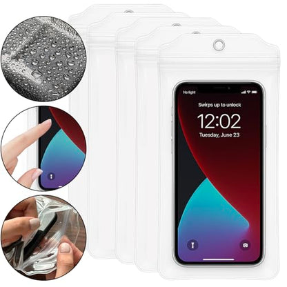 7Pcs Universal Transparent Mobile Phone Waterproof Bag Touch Screen Outdoor Riding Rainproof Mobile Phone Protection Case (7.2 Inch, 21.8x11cm) - color: 7.2 Inch