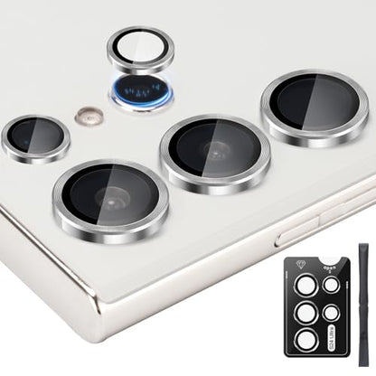 Camera Lens Protector for Samsung Galaxy S24 Ultra, Silver - color: Silver