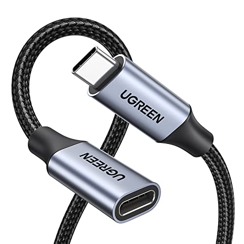 UGREEN USB C Extension Cable, (10Gbps/100W) USB C Extender 1.5 ft - color: Grey, size: 1.5 FT