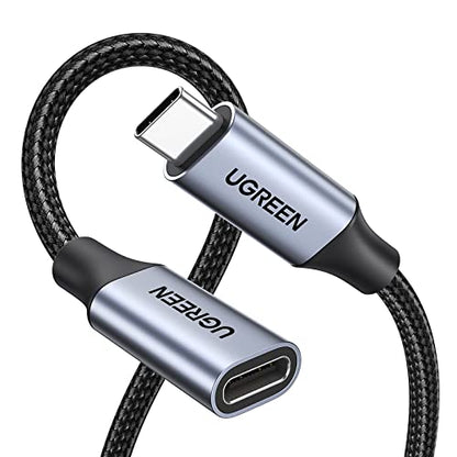 UGREEN USB C Extension Cable, (10Gbps/100W) USB C Extender 1.5 ft - color: Grey, size: 1.5 FT
