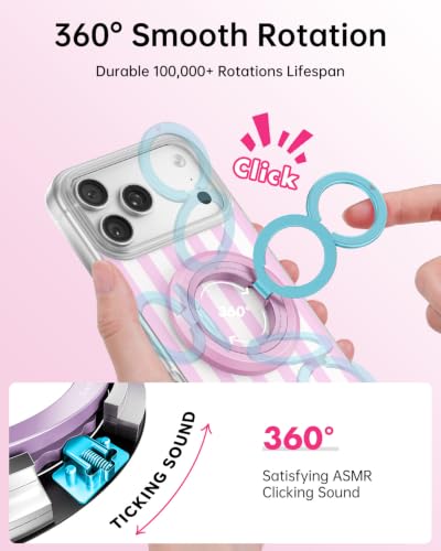 SYNCWIRE Magnetic Phone Ring Holder, for MagSafe Phone Grip Stand Kickstand - color: Candy Pop