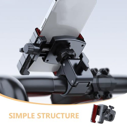 Motorcycle Phone Holder Mount with Vibration Dampening Shock Absorption Phone Bracket Base for Motorbike Navigation and Riding Use