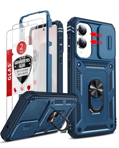 LeYi for Samsung Galaxy S25-Edge Case: Samsung S25 Edge Case with [2 Packs] Glass Screen Protector, Camera Cover, Military-Grade Protection Cell Unlocked Basic Funda para S25 Edge Phone Case, Blue - color: Blue, size: Galaxy S25 Edge (6.7'')