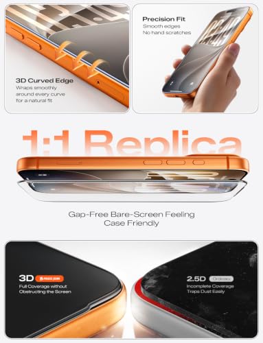 MAGIC JOHN 2Pack AR Screen Protector for iPhone 17 Pro Max Anti Reflection - size: iPhone 17 Pro Max 6.9inch