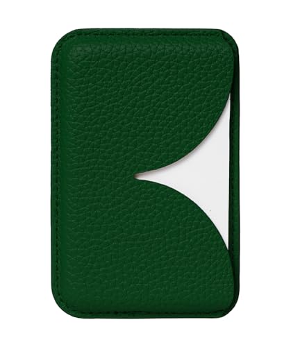 Luner - Eco Leather Magnetic Side-Access Card Wallet Compatible with Magsafe - [for iPhone 16, 15, 14, 13, 12 series] - [Holds 2 cards] - Leafy Green - color: Leafy Green, style: Side-access