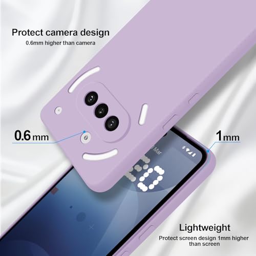 GiiYoon Silicone Case for Nothing Phone 3a, Purple - color: Purple, size: Nothing Phone 3a