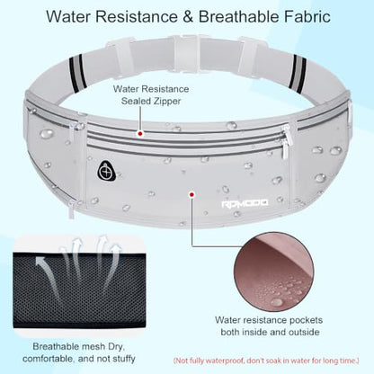 Fanny Pack with Water Bottle Holder, Hydration Running Belt, Grey - color: 09-Light Grey