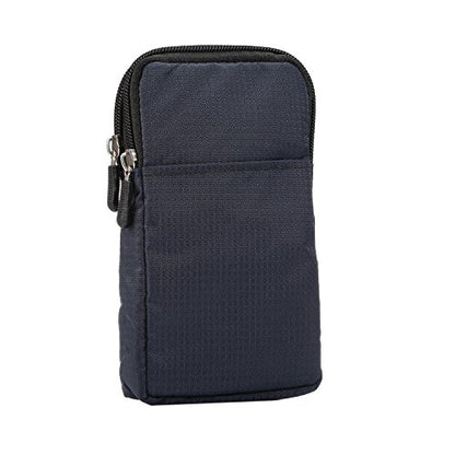 Cell Phone Belt Clip Bag Men, Cell Phone Shoulder Holster, 6.0" Outdoor Travel Vertical Phone Holster Waist Pouch Cellphone Shoulder Messenger Bag Zipper Wallet Phone Holder with Belt Loop Carabiner - color: Royal blue