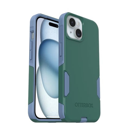 OtterBox iPhone 17e, iPhone 16e, iPhone 15, iPhone 14, & iPhone 13 Commuter Series Case - Regal Bay (Green & Blue) - Slim & Tough - Pocket-Friendly - with Port Protection - color: Green & Blue