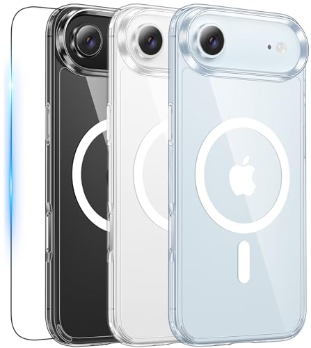 FNTCASE for iPhone Air Phone Case Compatible with Magsafe Clear Phonecase | Screen Protector, Military Grade Drop Protection, Slim Magnetic Phone Cases, Shockproof Bumper, Transparent Cell Cover - color: A-Clear, size: for iPhone Air 6.5 inch
