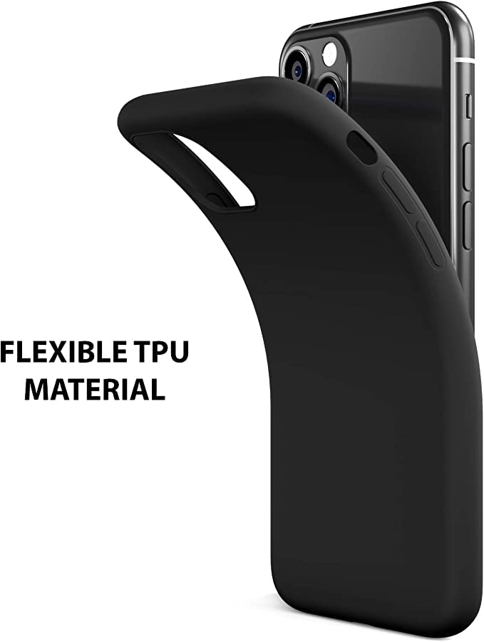 LRK Ultra Thin Black Case Compatible with iPhone 11: Slim, Soft and Flexible (NOT Hard) [Matte Finish] Protective Black Phone Cover for iPhone 11, 6.1 Inch - Matte Black - size: iPhone 11
