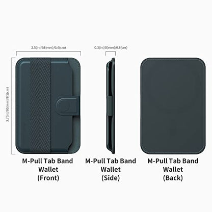Sinjimoru Pull Tab Magnetic Wallet for MagSafe, Grip Band, Marine Blue - color: Band Marine Blue