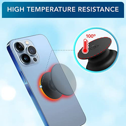 volport Sticky Adhesive Pads for Pops Socket Base: 5 Pcs 1.38" Strong Round Double Sided Replacement Sticker for Collapsible Phone Grip Stand, Very High Bond Tape for iPhone Popgrips Mount