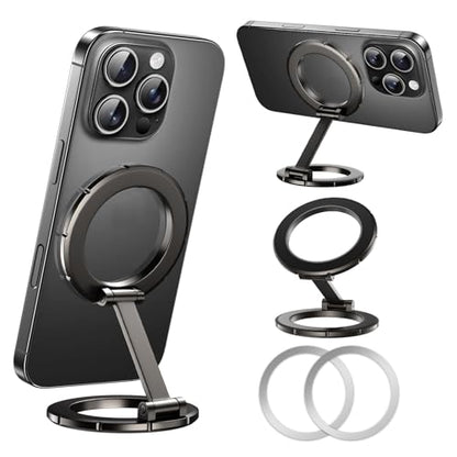 UBeesize Magsafe Phone Ring Stand, Portable Magnetic Phone Grip and Double Side Holder for Desk, Travel, Kitchen, Gym, Kickstand for iPhone 17/16/15/14/13/12 Series Case All Phones