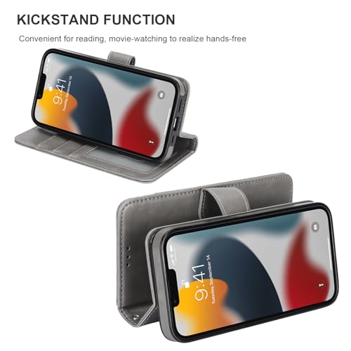 Bocasal for MagSafe Wallet Case Card Holder for iPhone 13 Pro, Grey - color: Gray for MagSafe