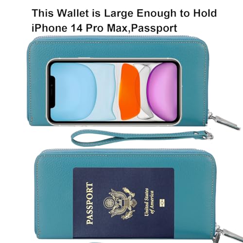 Small Compact Women Wallet RFID Blocking Genuine Leather Bifold Purse with ID Windows - color: 1- Pebbled Light Green, size: One Size
