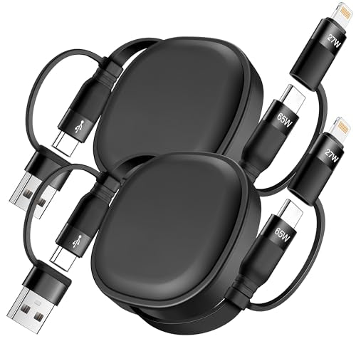 Multi Charging Cable,5 in 1 Charger Retractable Cords for Multiple Device