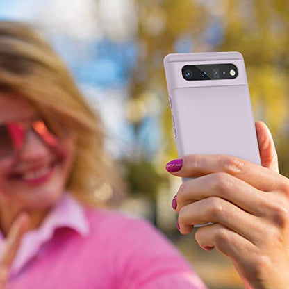 Silicone Phone Case Compatible with Google Pixel 6, Soft Protective Smart Phone Case for Women Men, Durable Anti-Scratch Shockproof Phone Cover Lilac - color: Lilac