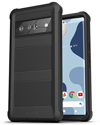 ENCASED Falcon Designed for Pixel 6 Rugged Case, Protective Full Body Phone Armor for Google Pixel 6 (Black) - style: Falcon Case