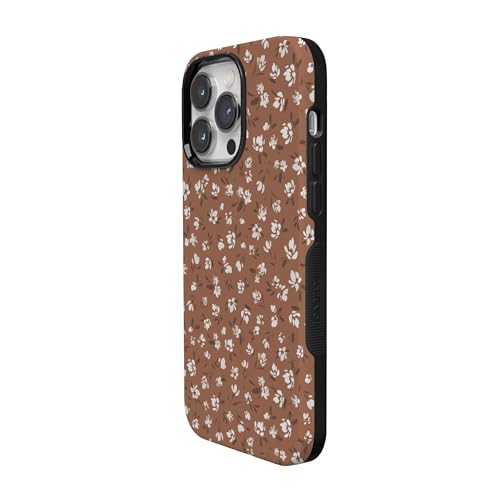 Casely iPhone 14 Pro Max Case | Mocha Meadow | Tiny Flowers | Bold Protective Design | Compatible with MagSafe - color: Mocha Meadow | Tiny Flowers