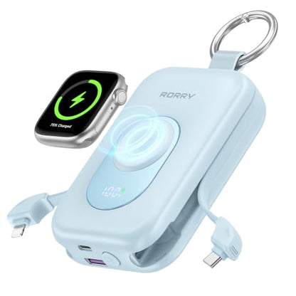 RORRY CharmGo Portable Charger, 20000mAh PD 30W Portable Charger Power Bank - color: Sky Blue