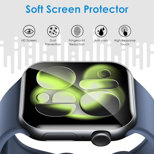 UniqueMe 8 Pack for Apple Watch Series 11/10 46mm Screen Protector - size: Series 10 46mm