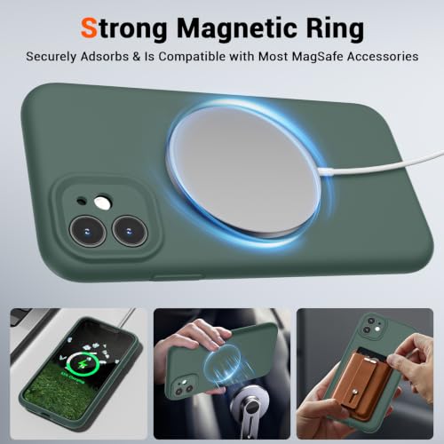 SUPFINE Silicone & Magnetic for iPhone 11 Case - color: Acacia Green, size: iPhone 11