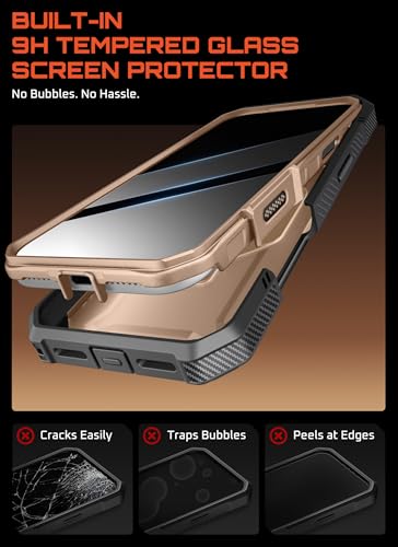 SUPCASE for iPhone 17 Pro Case with Tempered Glass Screen Protector, Desert | Camera Control Cover, Compatible with MagSafe, Built-in Kickstand, Anti-Slip Grip, Full-Body Magnetic Phone Case, UBGrip Pro - color: Desert