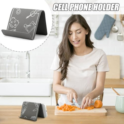 Airplane Phone Holder, Foldable Flexible Travel Phone Stand - color: Grey
