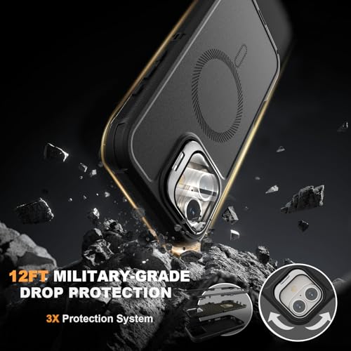 Follaroma for iPhone 16 Plus Case,Magnetic,Heavy Duty Case,6.7'',Black - color: Black, size: iPhone 16 6.1''