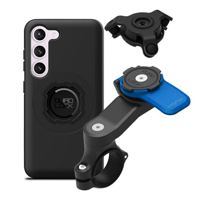Quad Lock Moto Handlebar Kit with Dampener and MAG Case for Galaxy S23 - size: Galaxy S23