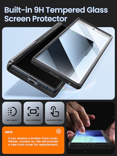 i-Blason for Samsung Galaxy Z Fold 7 Case [9H+ Tempered Glass Screen Protector] [MagSafe Compatible] [Hinge Protection & Kickstand] Full-Body Protective Magnetic Phone Case for Z Fold 7 (Frost Black) - color: Frost Black