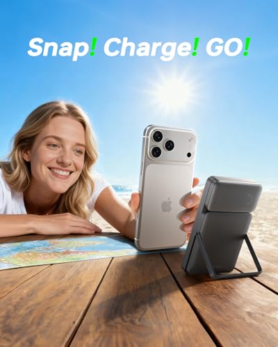ULiXWH 10000mAh MagSafe Power Bank with Stand for iPhone & Apple Watch